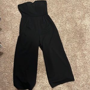 Wide leg, black jumpsuit. Worn once